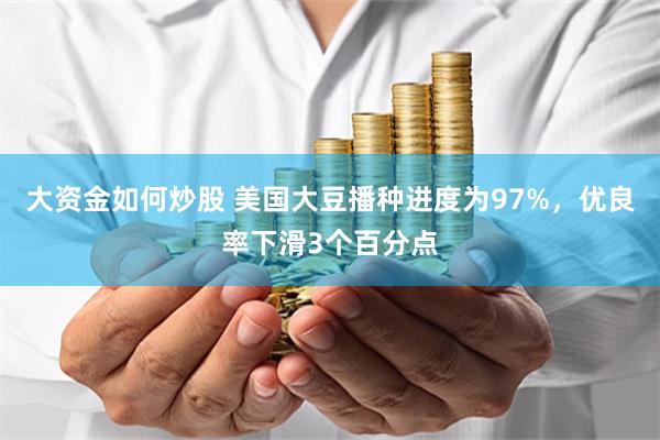 大资金如何炒股 美国大豆播种进度为97%,优良率下滑3个百分点